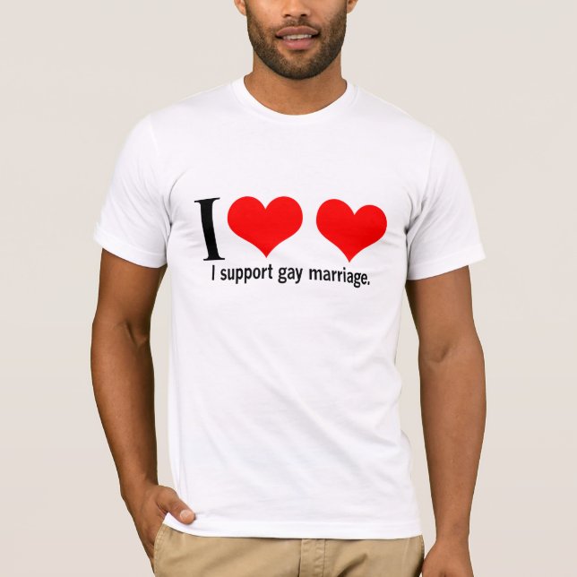 T-shirt de soutien de mariage homosexuel (Devant)