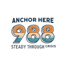 T-shirt de soutien en cas de crise Anchor Here 988
