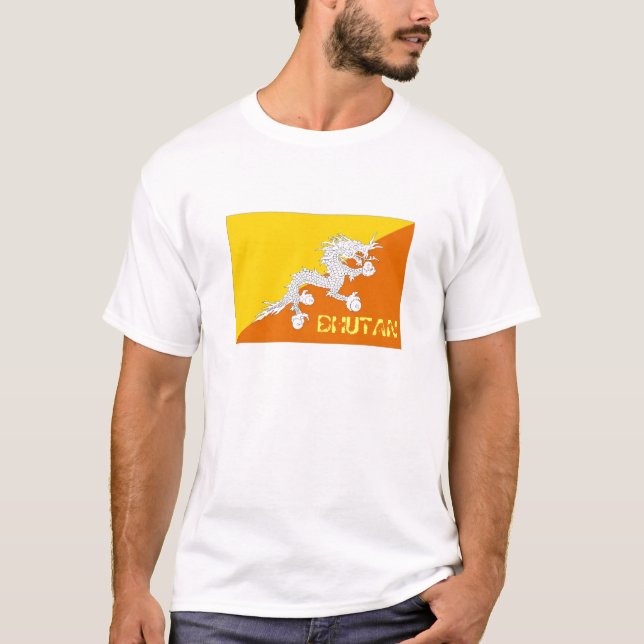 T-shirt de souvenir de drapeau du Bhutan (Devant)