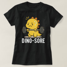 T-shirt de sport drôle Dino Sore pour salle de gym