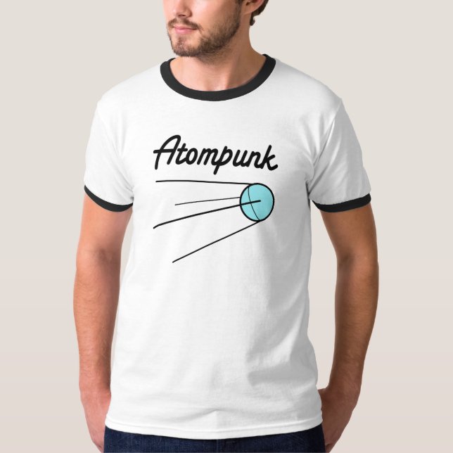 T-shirt de Spoutnik d'hommes d'Atompunk (Devant)