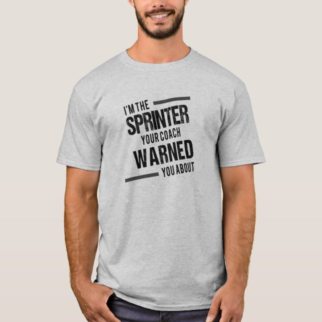 T-shirt de sprinter de l'athlétisme des hommes (Devant)
