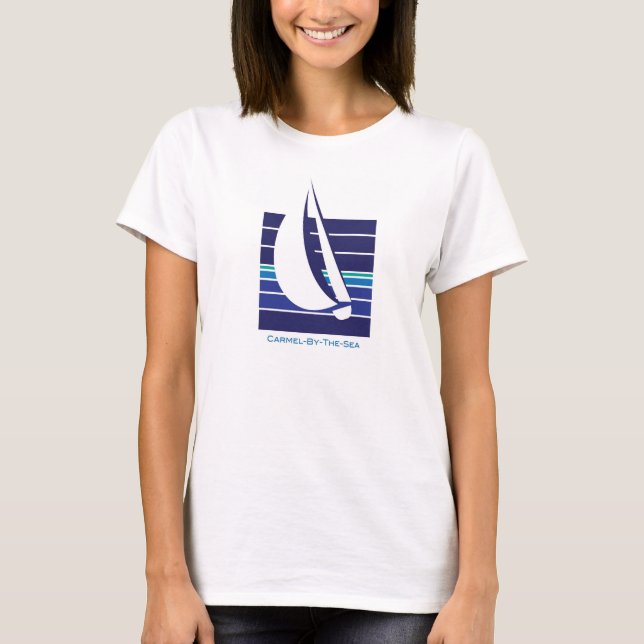 T-shirt de Square_Carmel-by-the-sea de bleus de (Devant)