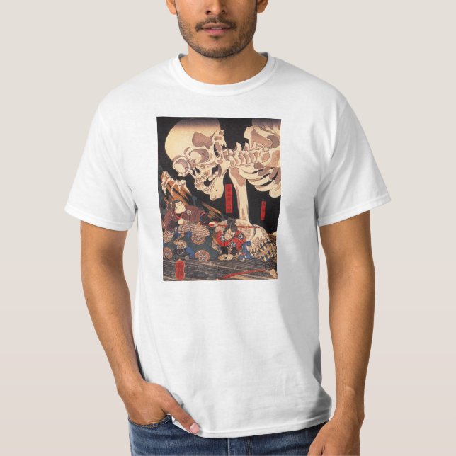 T-shirt de squelette de Kuniyoshi (Devant)