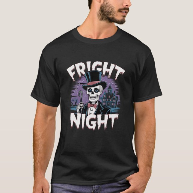 T-Shirt de squelette de nuit (Devant)