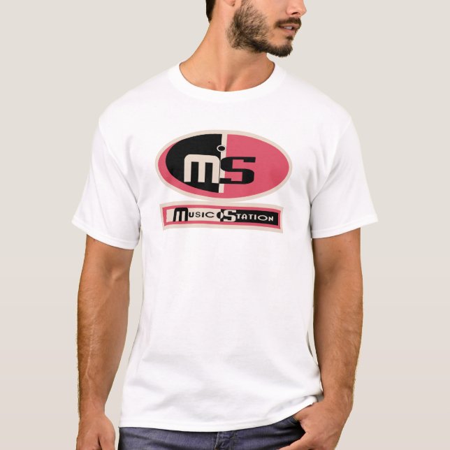 T-shirt de station de musique (Devant)