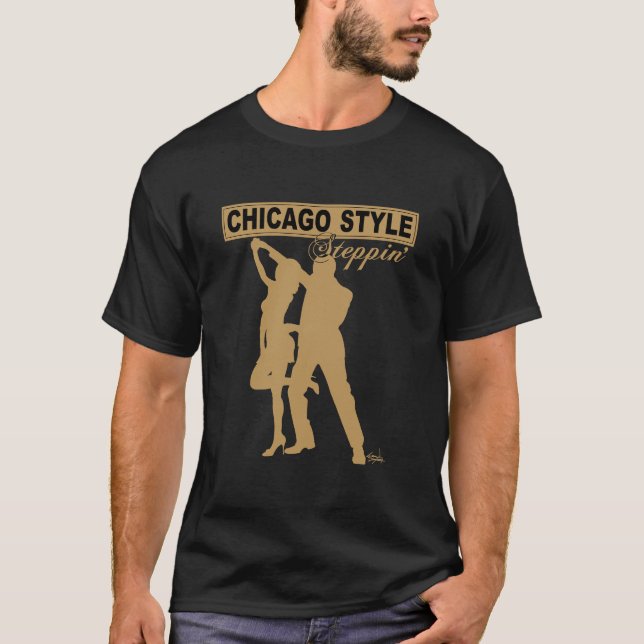 T-shirt de Steppin de style de Chicago (Devant)