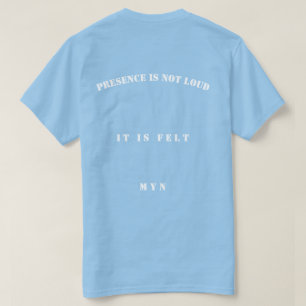 T-Shirt de streetwear minimal luxe MYN PRESENCE