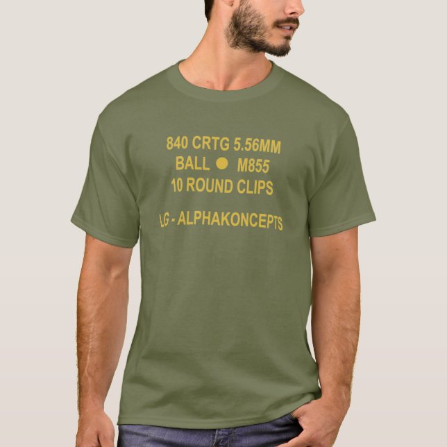 T-shirt de style Ammo Can en vert OD (Devant)