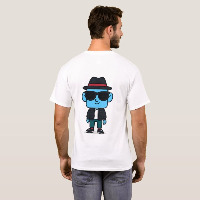 T-shirt de style de rue Smilo  (Dos entier)