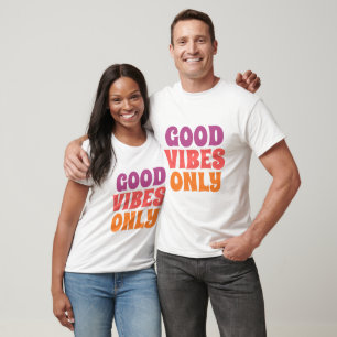 T-Shirt de Style de Vie Positif Good Vibes Only