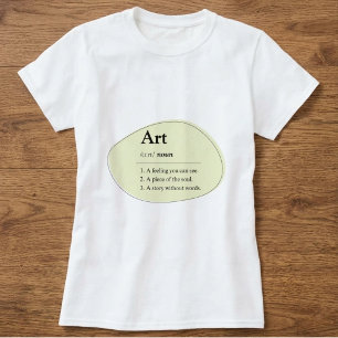 T-Shirt de style dictionnaire d'art personnalisé