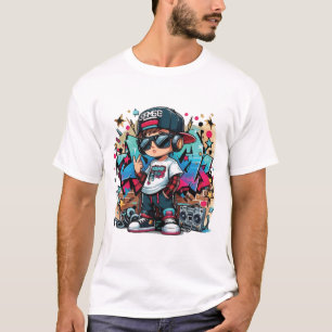 T-shirt de style graffiti pour enfant hip-hop cool