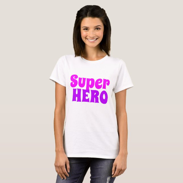 T-shirt de style vintage SUPER HERO (Devant entier)