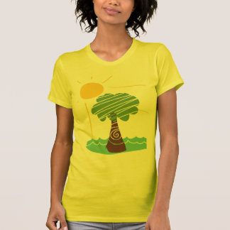 T-shirt de Sun d'été de brise d'île