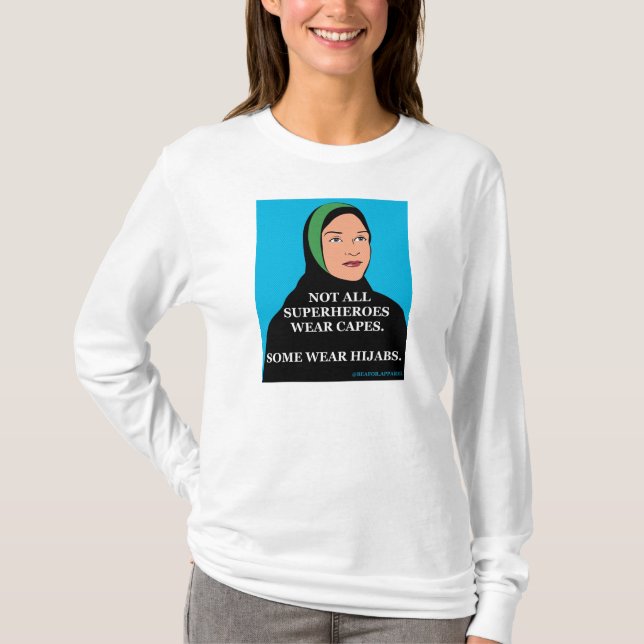 T-shirt de super héros de Hijabi (Devant)