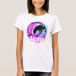 T-shirt de surf de la vague des femmes "Aloha"