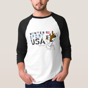 T-shirt de surf des neiges de chien d'équipe des