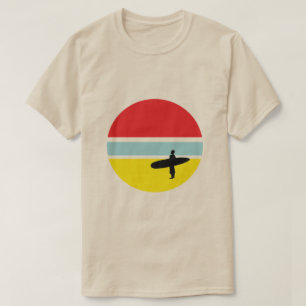 T-shirt de surfer de coucher du soleil