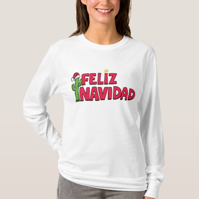 T-shirt de sweatshirt de Feliz Navidad (Devant)