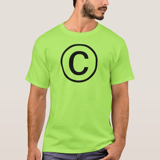 T-shirt de symbole de copyright (Devant)