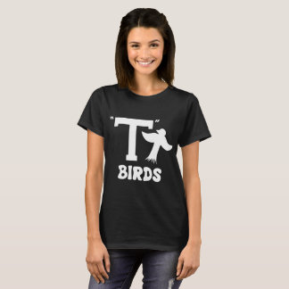 T-shirt De T d'oiseaux de Tbirds de bande de graisse noir