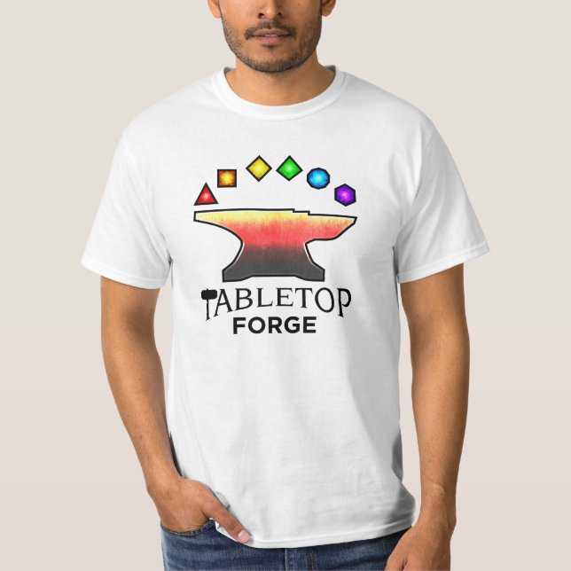 T-shirt de table de valeur de forge (Devant)