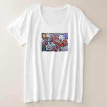 T-shirt de taille PLUS féminin avec Dragon japonai