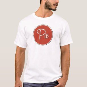 T-shirt De tarte de logo de rouge noir pas AUCUN arrière