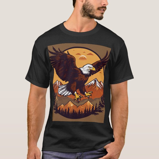 T-Shirt De Tatouage D'Aigle De Fierce - Infinement (Devant)