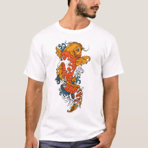 T-shirt de tatouage de poissons de Koi