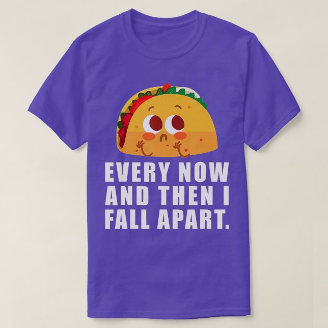 T-shirt De Temps En Temps Je Tombe Taco  (Design devant)