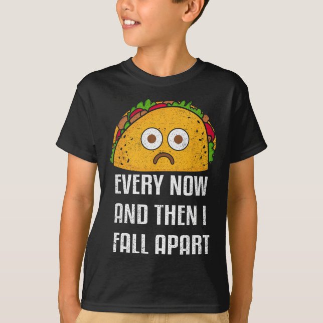 T-shirt De Temps En Temps, Puis Je Tomberai Fun Taco Mardi (Devant)