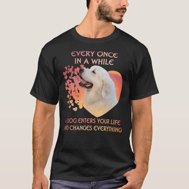 T-shirt De Temps En Temps Un Chien Entre Dans Votre Vie Su (Devant)