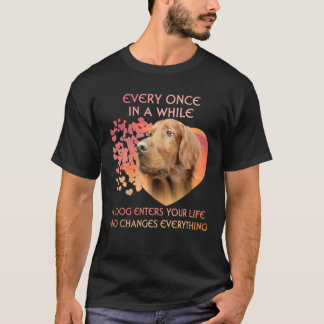 T-shirt De Temps En Temps Un Chien Irlandais Setter Entre 