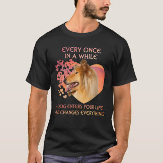 T-shirt De Temps En Temps, Un Collie Brut Entre En Vous Li