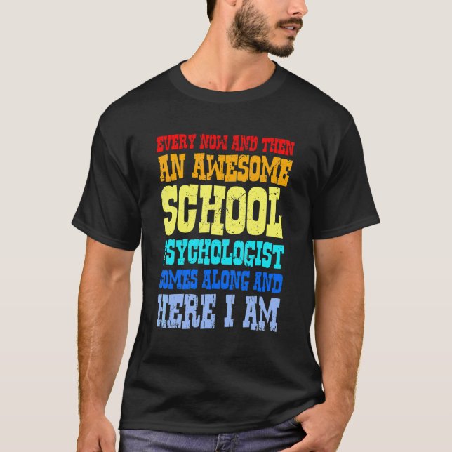 T-shirt De Temps En Temps Un Psychologue Scolaire Magnifiq (Devant)