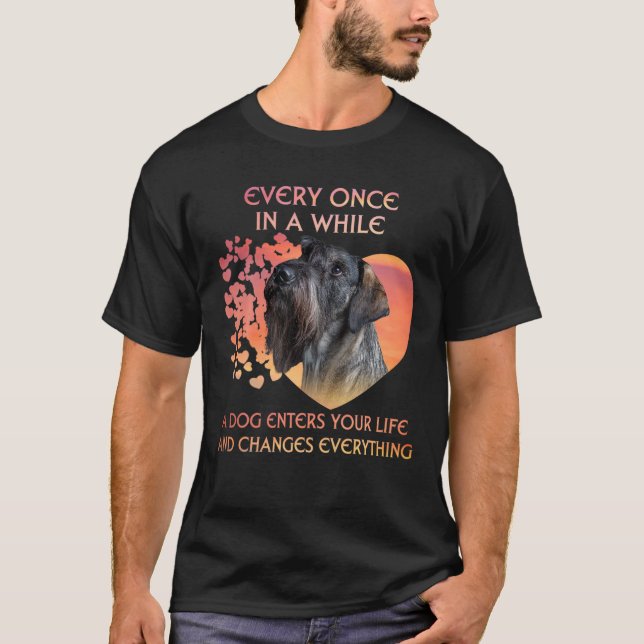 T-shirt De Temps En Temps, Un Schnauzer Entre Dans La Vie (Devant)