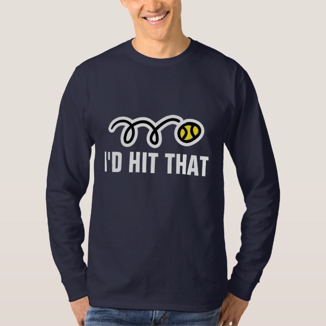 T-shirt de tennis à manches longues avec citation  (Devant)