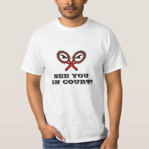 T-shirt de tennis avec humour   A bientôt devant 