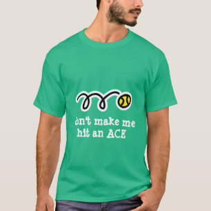 T-shirt de tennis blague avec slogan de texte drôl