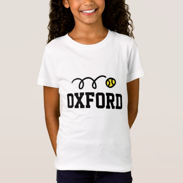T-shirt de tennis d'Oxford pour hommes, femmes et  (Devant)