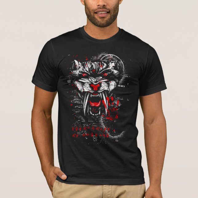 T-shirt de tigre de dent de sabre (Devant)