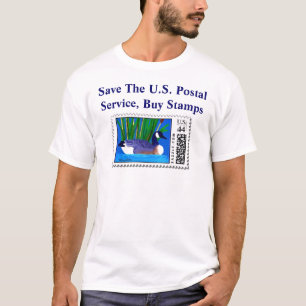 T-shirt de timbre de bureau de poste