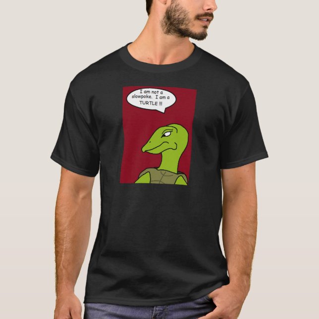 T-Shirt de tortue à pois-fleur (Arrière - plan rou (Devant)