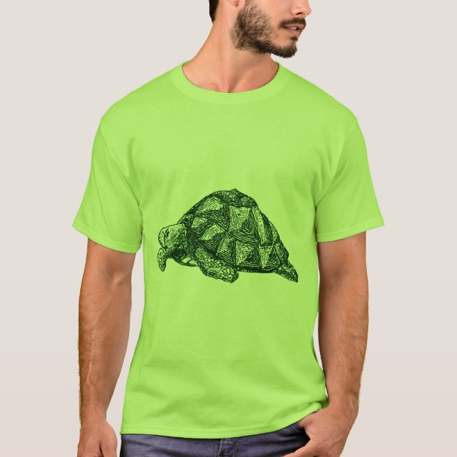 T-shirt de tortue verte (Devant)