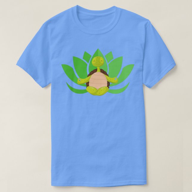 T-shirt de Tortue Yoga mignonne faisant du yoga (Design devant)