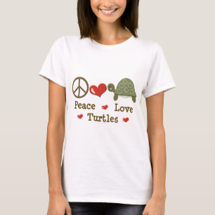 T-shirt de tortues d'amour de paix