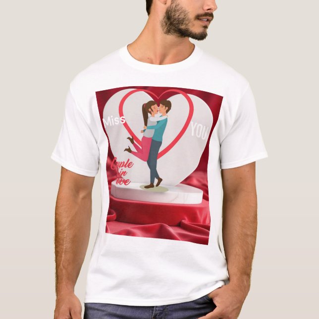 T-shirt 💜 de toucher du coeur (Devant)