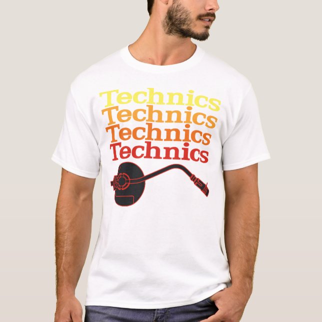 T-shirt de Tourne-disque de techniques (Devant)